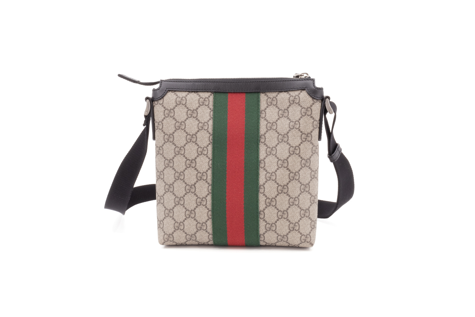 GUCCI グッチ GGスプリーム GGキャンバス×レザー ショルダーバッグ