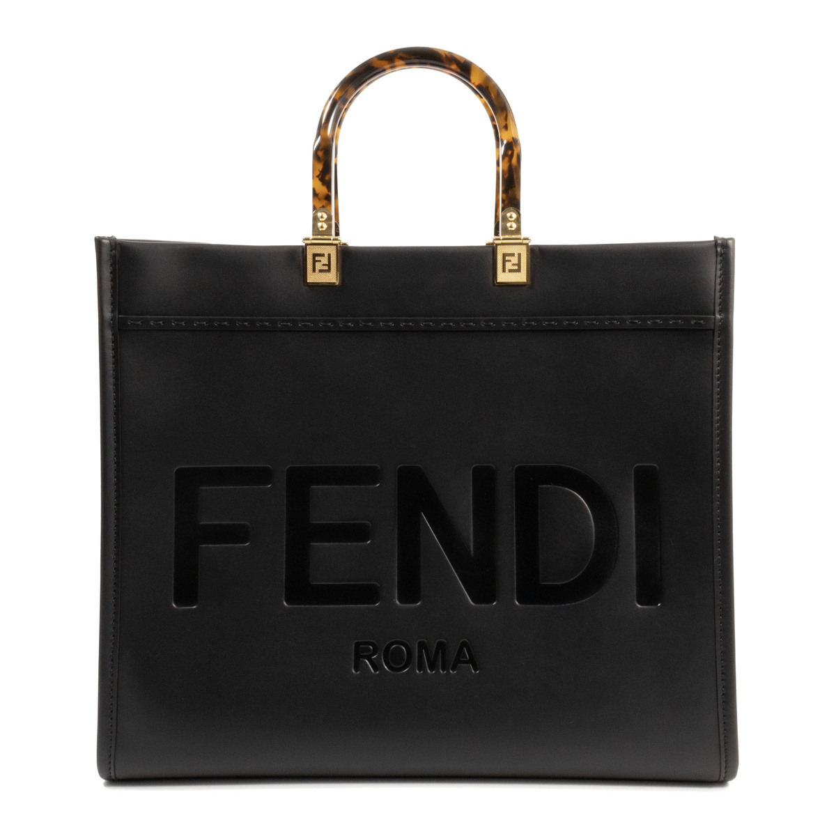 便利なサイズ感【FENDI】フェンディ レザー ショッピングバッグ 楽天市場】【中古】フェンディ FENDI ショッピングバッグ