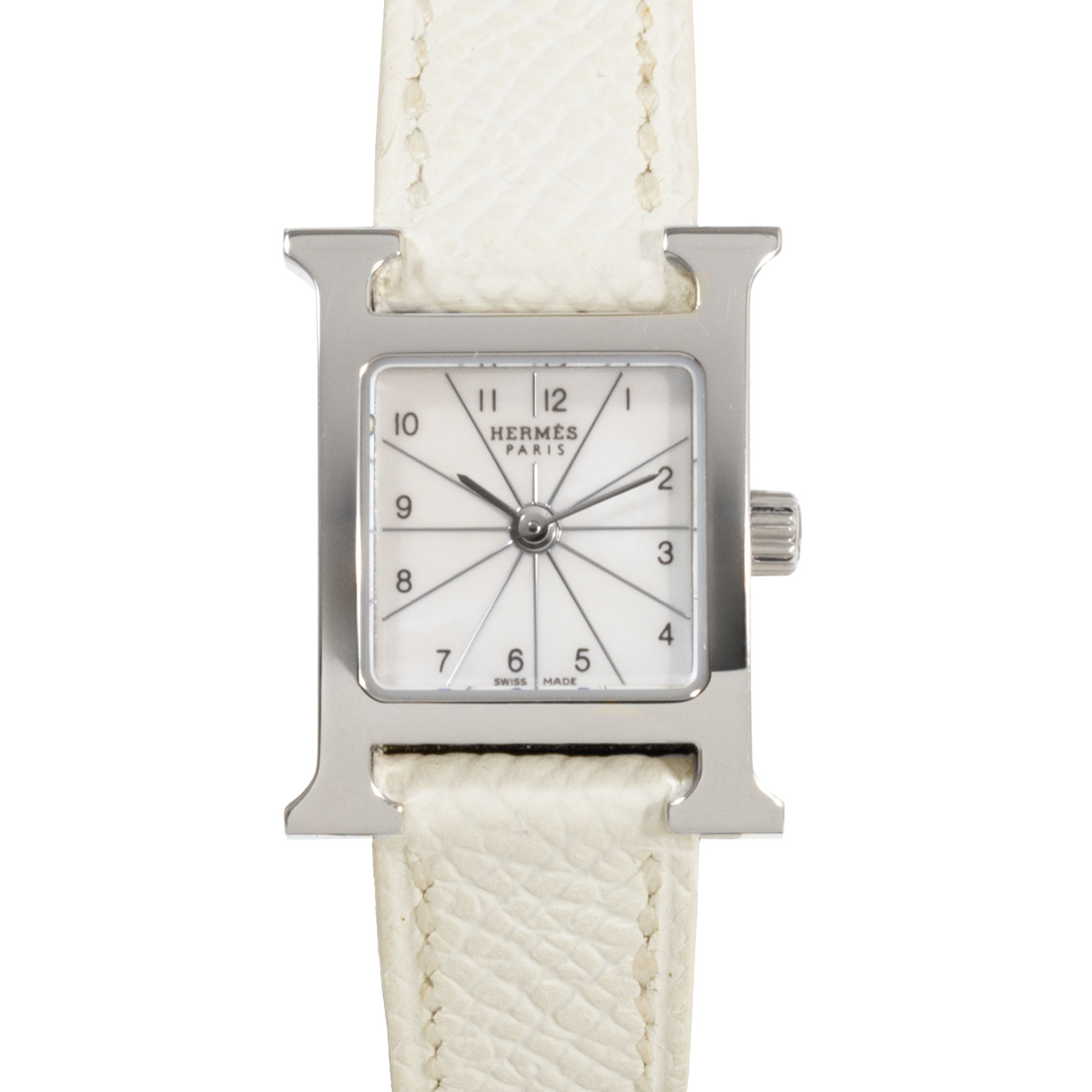 美品☆エルメス時計　Hシルバー 楽天市場】エルメス HERMES Hウォッチ ミニ HH1.110 シルバー
