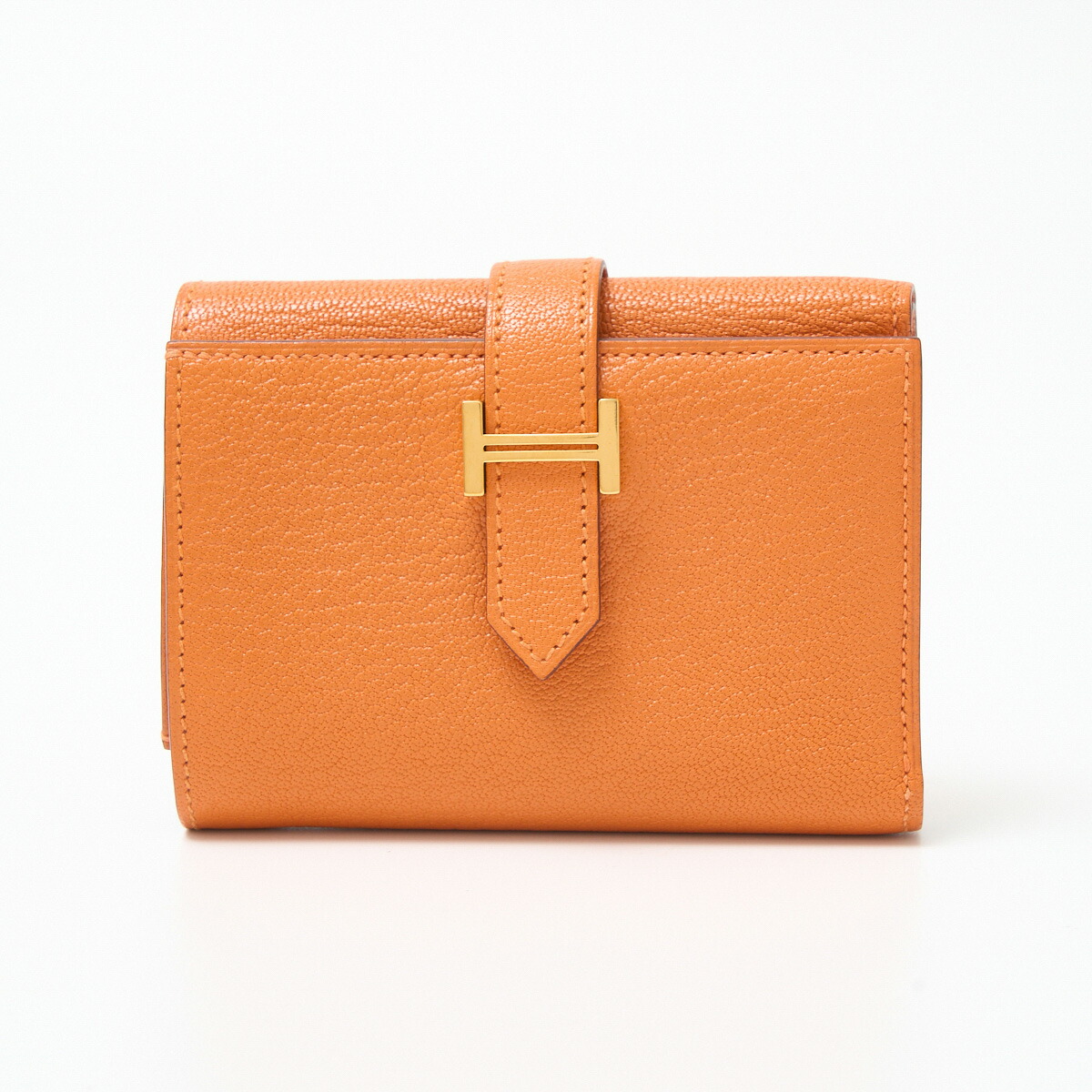 エルメスの象徴カラー♪鮮やかオレンジ ベアンミニウォレット 楽天市場】【未使用品】HERMES エルメス ベアン スフレ 二つ折り