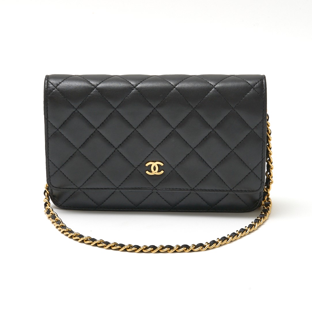 楽天市場】CHANEL シャネル カメリア チェーンウォレット