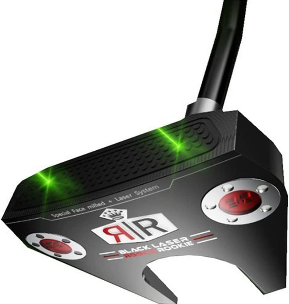【送料無料】 ROOKIE ROOKIE ダブルライン ブラックレーザー パター レーザーガイド パッティングトレーナー、 スパイダーマレットパタータイプ、 バッテリータイプ 英語マニュアル付き|MUTJIM