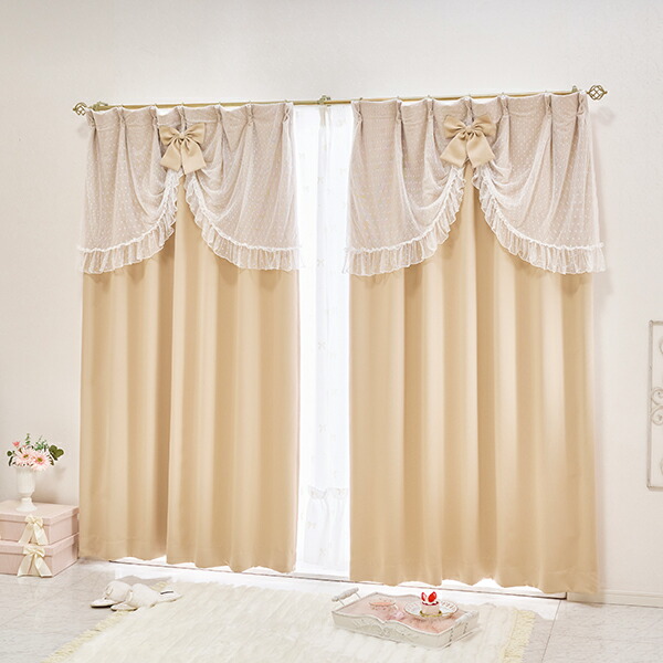 ロマンティックプリンセス フェアリーダブルカーテン/1級遮光（100