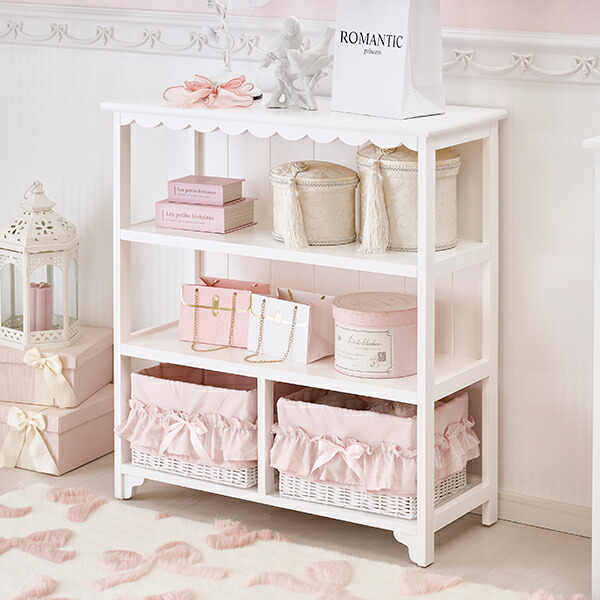 楽天市場】【直送】ワイド収納ケース3段（ピンク）｜姫系 かわいい