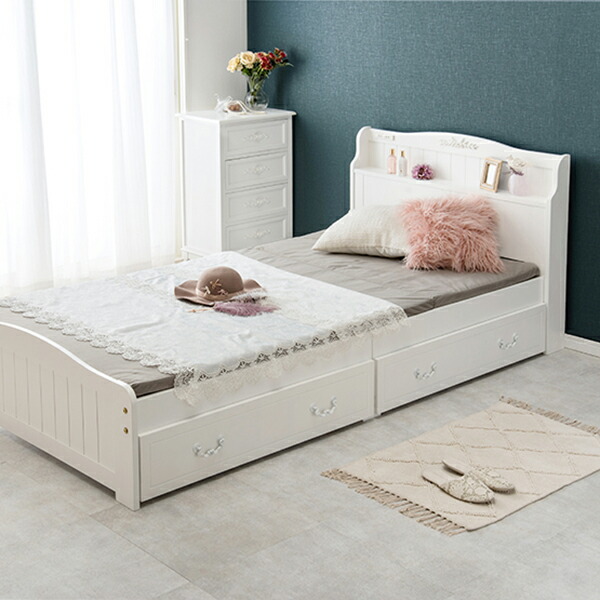 楽天市場】【P5倍！4日20時-10日】【直送】デザイン収納ベッド