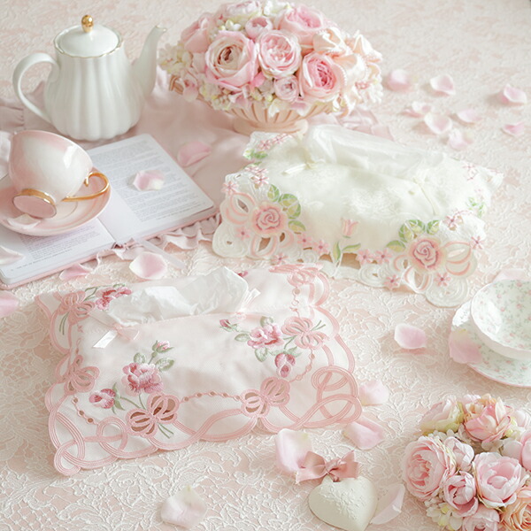 楽天市場】チュールリボンティッシュケースカバー｜姫系 かわいい