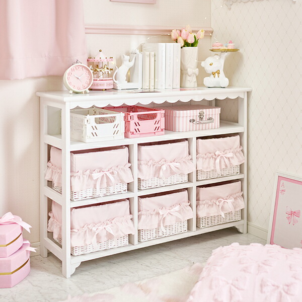 楽天市場】【直送】アンティーク風バスケットチェスト（6杯）/Soleil