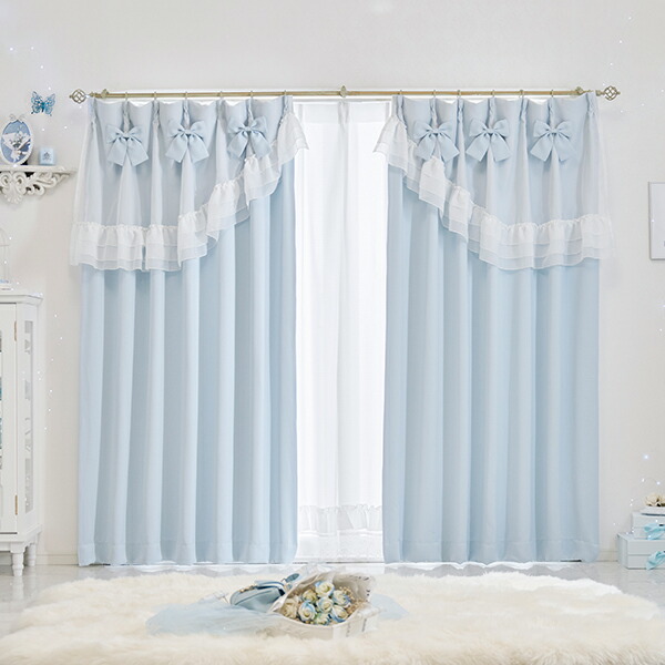 楽天市場】【P5倍！25日限定】ティアラリボン2WAY遮光カーテン（100