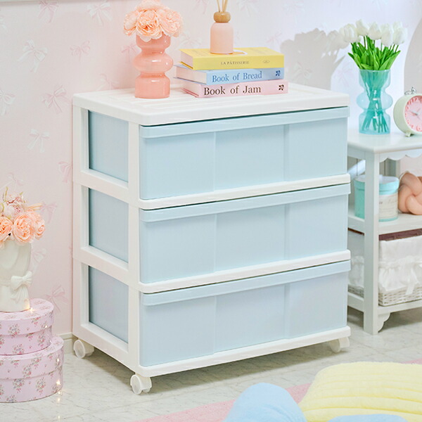 楽天市場】【P5倍！19日20時-26日1:59】【直送】深型収納ケース3段/2