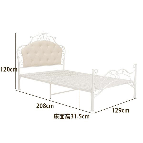 成り立ちしやすくリニューアル 継ぎ歯糸物張りアイアンベッドセミダブル ポケットコイルマット付添 直送 Brucetires Ca