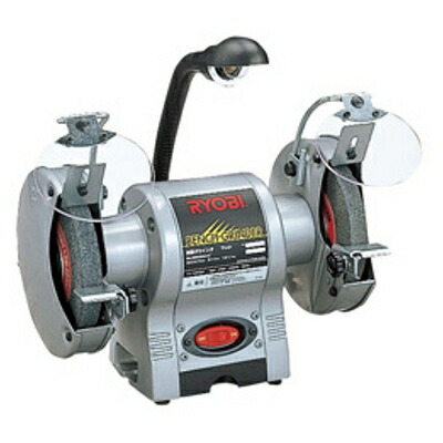 店卸し資産品  京セラ 旧リョービ 両頭圧砕機 TG-61 632550A KYOCERA リョービ RYOBI グラインダ 圧砕機 手道具 電動手道具 DIY 物の具 みがき上げる 産業 入眼 磨ぎ 刃砥ぎ機 電動式 電動 吊りひも式 備品 飛騨工剃刀砥径 150粍 手元 点火装置付