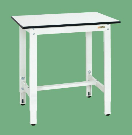 【直送】サカエ(SAKAE) 軽量高さ調整作業台 900X600X800～1000 パールホワイト TKK8-096LW 高さ調整作業台 研究室用 立ち作業対応 900&times;600mm 高さ800～1000mm｜ガレージマルシェ