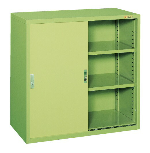 【直送】サカエ(SAKAE) 工具管理ユニット スチール引き戸 900X450X880 グリーン KU-93H
