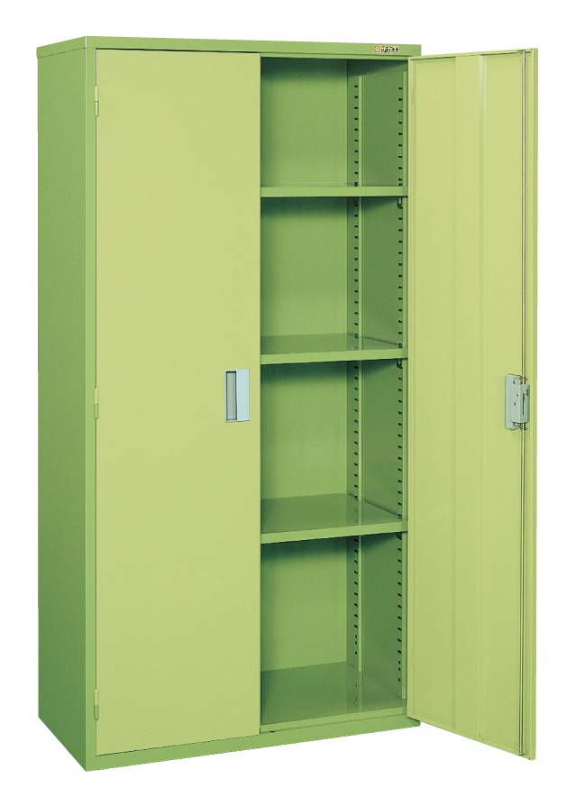 【直送】サカエ(SAKAE) 工具管理ユニット スチール両開き扉 900X450X1760 グリーン KU-90A2｜ガレージマルシェ