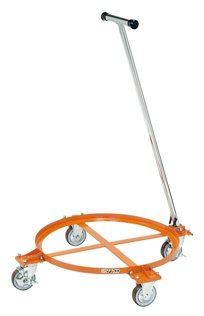 【直送】サカエ(SAKAE) 円形ドラム台車(オープンタイプ・取手付) DR-1TM｜ガレージマルシェ