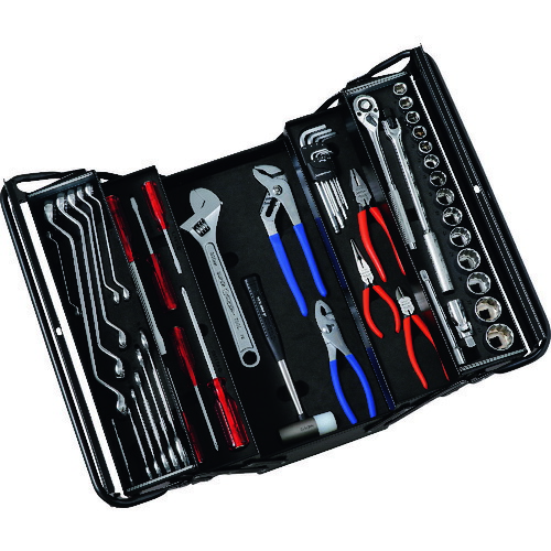 スーパーツール プロ用両開き工具セット(3段式)デラックスタイプ S5000DS