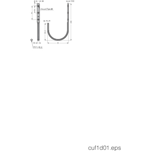LAMP(スガツネ工業)(110020014)XL-CUF110TTステンレス鋼製ジャンボフックXL-CUF110TT