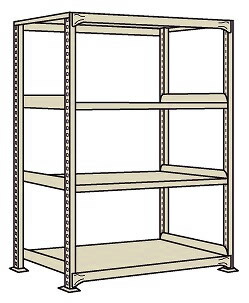 【直送】サカエ(SAKAE) ラークラック（１５０ｋｇ／段・単体・高さ１８００粍・４段） RLW-1144