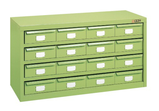 【直送】サカエ(SAKAE) ハニーケース 900X305X440 グリーン HM-16 引出しケース 小物収納 900×305mm 高さ440mm