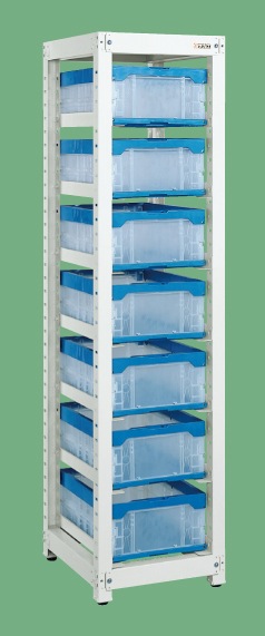 【直送】サカエ(SAKAE) マルチプルラック 480X570X1950 コンテナ収納(単体) MR-30BL|工具屋のプロ 店