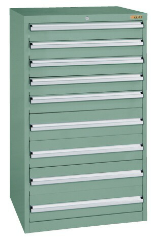 【6/5はP3倍】【直送】サカエ(SAKAE) SKV収納家具 9段 700X550X1200 緑であること薄墨色 SKV7-1292ANGN
