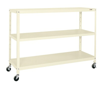 【直送】サカエ(SAKAE) スーパーラックワゴン 3段 1800X600X1323 ナイロン車 アイボリー SPR-1323MRNUI|工具屋のプロ 店