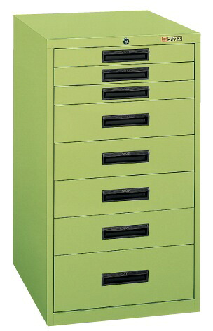 【直送】サカエ(SAKAE) 軽量キャビネットSVE型 60Kg 8段 500X550X880 グリーン SVE-802|工具屋のプロ 店