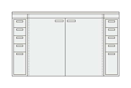 【直送】サカエ(SAKAE) 窪溜まりはたご屋 押し込み(天板付) PN-F83W 収納・保管用品-キャビネットワゴン