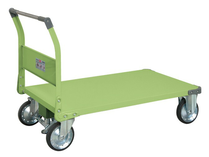 【直送】サカエ(SAKAE) 特製四輪車(固定ハンドルタイプ・フロアストッパー付) TAN-88F