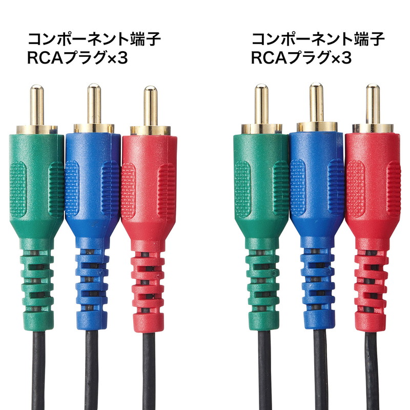 通常在庫品 (まとめ)サンワサプライ コンポーネントビデオケーブル KM-V18-10K2〔×2セット〕 通販