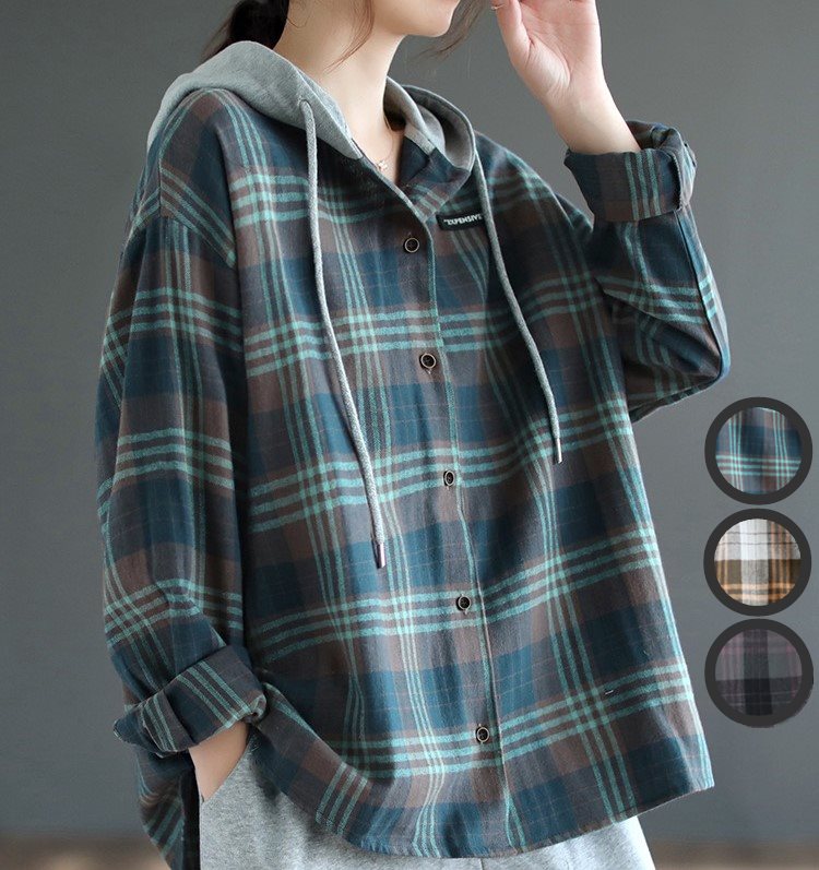 楽天市場】送料無料 チェックシャツ レディース トップス ネルシャツ