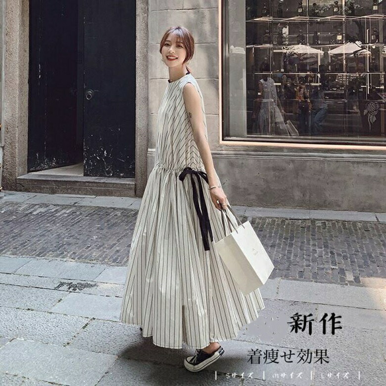 楽天市場】メ送料無料 個別即納 ワンピース シンプル ストライプ柄