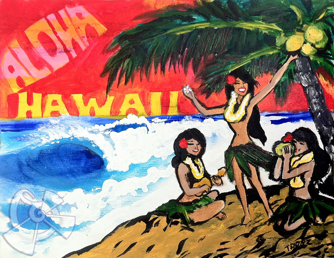 aloha フラダンス 絵