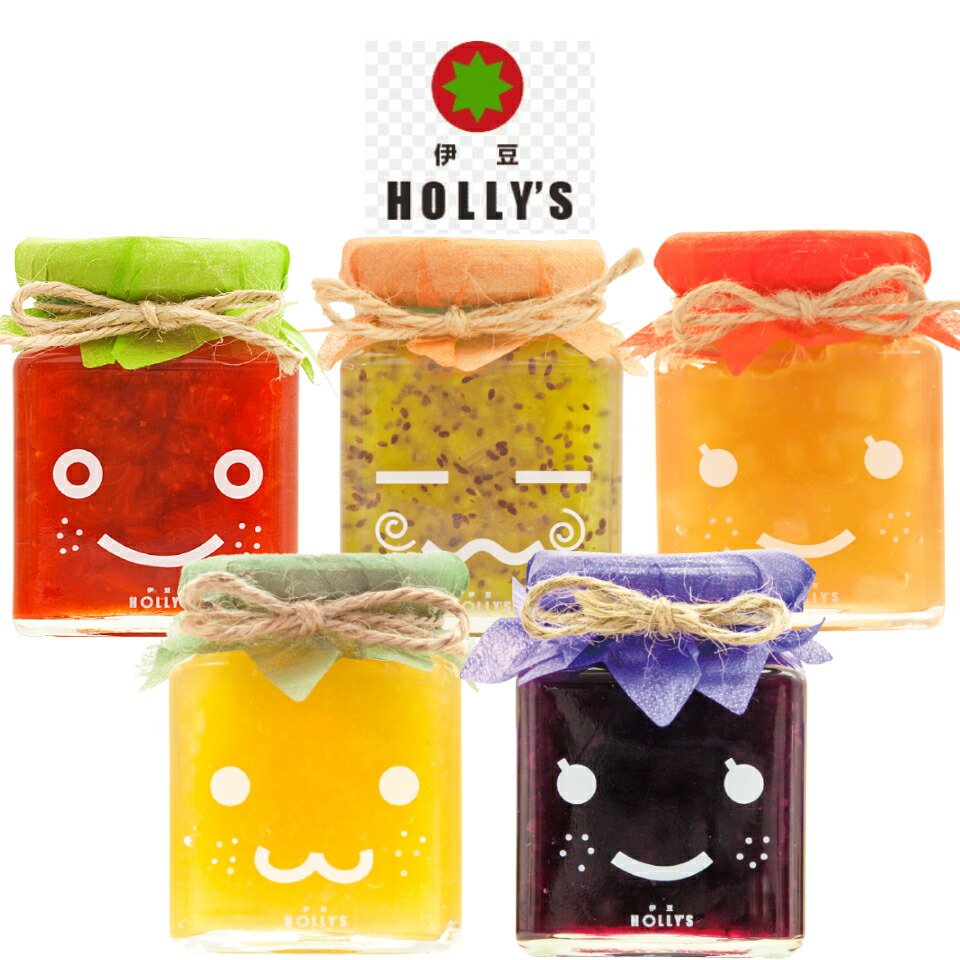 【伊豆HOLLY’S】<br>ベリッチジャム ギフトＢＯＸ(5個入)<br>【ベリストリッチ・ベリキウリッチ・べリンゴリッチ・ベリパインリッチ・ベリグレープリッチ】