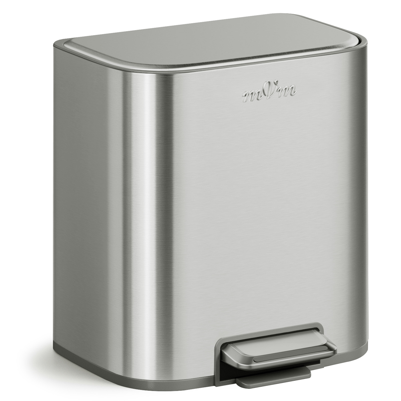 mVm ゴミ箱 20L/30L/40L ダストボックス ステンレス製 ふた付き おしゃれ ペダル式 大容量 静音 指紋防止 袋が見えない キッチン リビング オフィス用 長方形