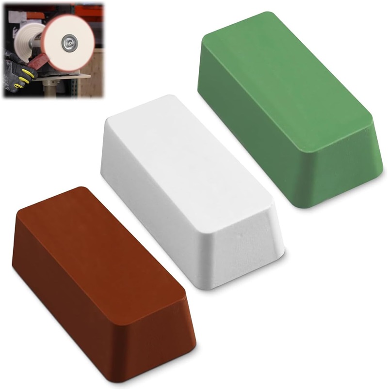 楽天市場】研磨材 バフ用研磨剤 3個入り 金属磨き バフ掛け磨き研磨剤