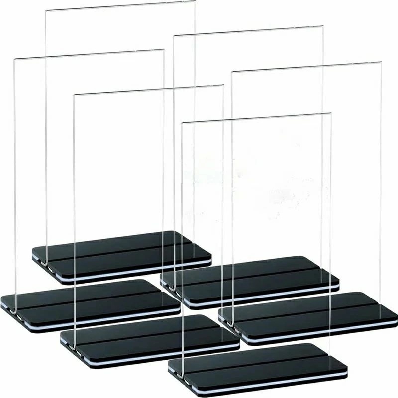 アクリル　マネースタンド　トレー　白・黒・透明 楽天市場】【6個入】アクリルスタンド a6 両面用T型 防水性と耐久性
