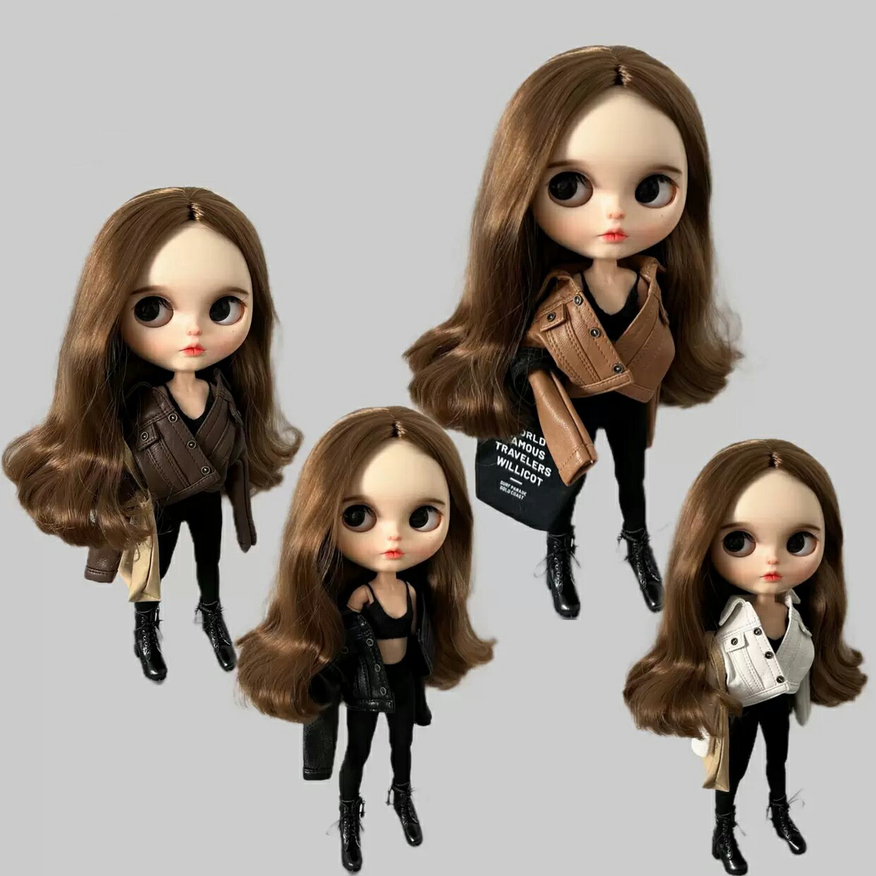 ブライス　Blythe 着せ替え服セット（コート・セーター・パンツ・帽子） Yahoo!オークション - ブライス アウトフィットセット blythe