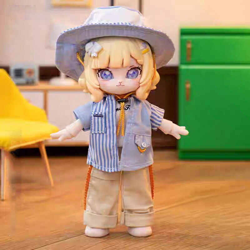 1/12 BJD ドール衣装セット オビツ11 ドール 人形 服 コスプレ ドール服 OB11 ドール 可愛い コスチューム イベント 仮装 5点セット ハット&Tシャツ&パンツ&シャツ&ソックス オビツ 11cm ねんどろいど オビツろいど