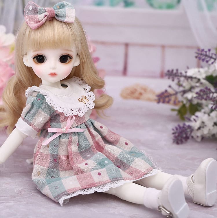 球体関節人形 女の子 Macaron ドール服 洋服 ドール ハンドメイド 人形 ウィッグ ボディ 洋服セット 球体 6 セット 1 フルセット Bjd 本体 カスタムドール 関節 服