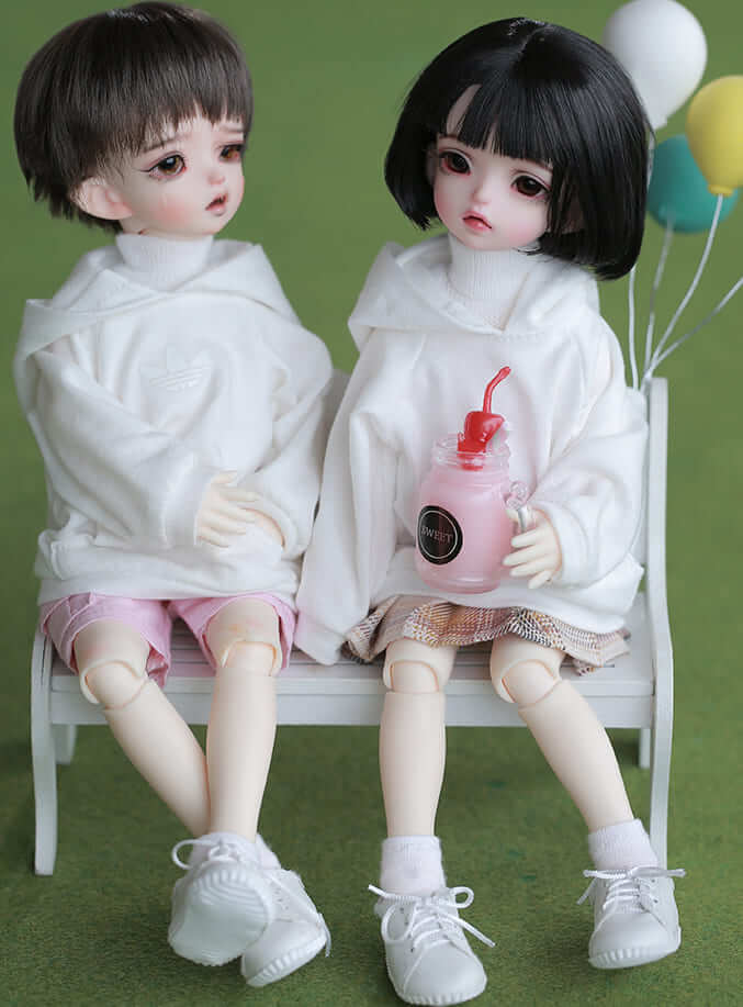 ドール本体 ドール 人形 お洋服セット ウィッグ Emica 女の子 男の子 Emilia Bjd メイクアップ フルセット 6 28cm 本体 球体関節人形 1 シューズ アイ