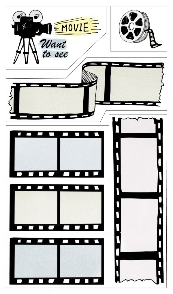 楽天市場 公式 バレットジャーナルで使えるマスキング素材のデコレーションシールです 見た映画の記録や これから見たい映画などを記入してお使いください 3000円以上お買い上げで送料無料 デコレーション 映画ログ フィルム My Journal Shop