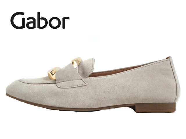 Gabor(ガどんぶり鉢)45.215.12 BEIGE/ベージュ【2024SS】【春夏新作】【レディース】【お買い得】モチーフフラットパンプス   平ったいシューズ 窈窕たる 大きめバックル ＦＲＧ老舗ブランド名 コンフォート 窈窕たる置き目毛革 ヌバック/生まれながらなめし革