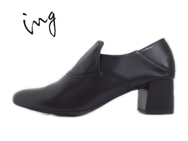 ing(イング)IGST 43066 BLACK ブラック【イング】2024春夏新作 レディース バブーシュパンプス 2E 天然皮革 低反発ソールクッション お仕事 通勤 リクルート フォーマル｜My　shoes