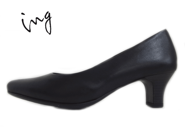 ing(イング)IGLF 93570 BLACK 黒いこと【定番ひな形】【イング】レディースパンプス  プレーントゥパンプス ローヒールパンプス ボロネーゼ処方箋 低手向かいソールクッション お御勤め リクルート 冠婚葬祭 フォーマル 2E