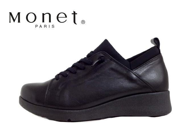 Monet(モネ)883204 クロ【2024SS】【春夏新作】レディーススニーカー コンフォートシューズ スリッポンシューズ 軽さシューズ 4E幅  お御勤め 心地よいシューズ 伸ばすこと原料品