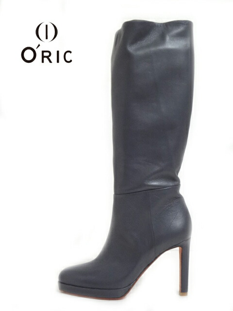 輝い ピンヒールブーツ グレー 店頭展示品 現品限り お買い得 レディースロングブーツ O Ric オーリック Gray プラットフォーム付き 23 5ｃｍの方限定 インポートブーツ イタリア企画 美脚ブーツ レディース靴 Oric Gray