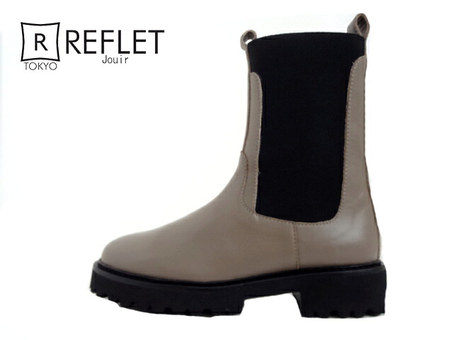 ルフレジュイール Reflet Jouir RJEX 41581W OAK/オーク材【2024AW】【秋冬新作】レディースブーツ 遊撃手ブーツ サイドゴアブーツ 成年者心地好い 日本製 タンクソール レディース靴-サイドゴア