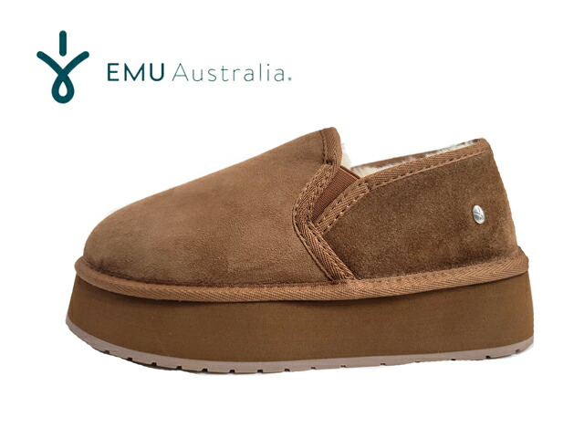 EMU Australia(エミュオーストラリア)EMEX13314W LIGHTBROWN/点火装置赤銅色【秋冬新作】【2025AW】【撥水工業】レディース厚底羊肉 Stinger Reef Flare ショートムートン 情の籠もったブーツ