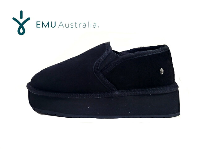 EMU Australia(エミュオーストラリア)EMEX13314W BLACK/黒いこと【秋冬新作】【2025AW】【撥水工業】レディース厚底羊肉 Stinger Reef Flare ショートムートン 情の籠もったブーツ